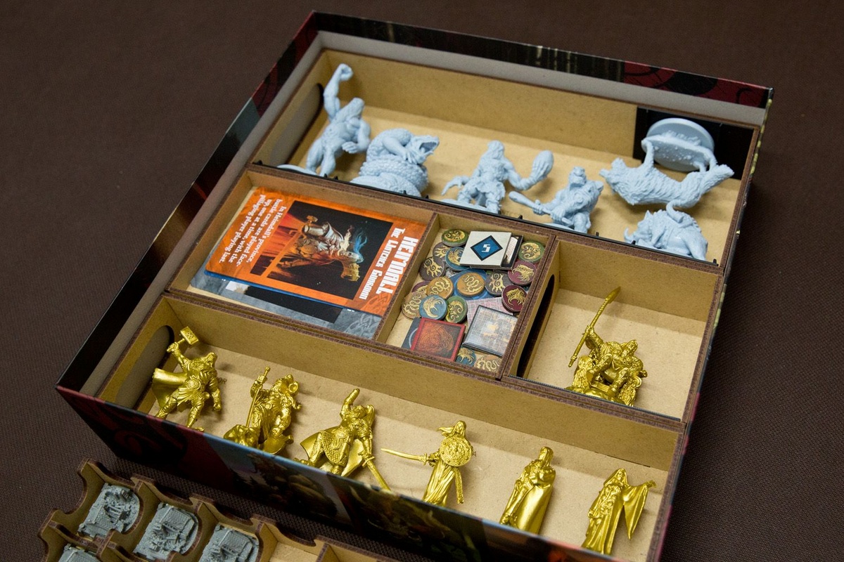 Insert do gry Blood Rage - Promos BOX - Ułożenie elementów w pudełku - wersja HDF