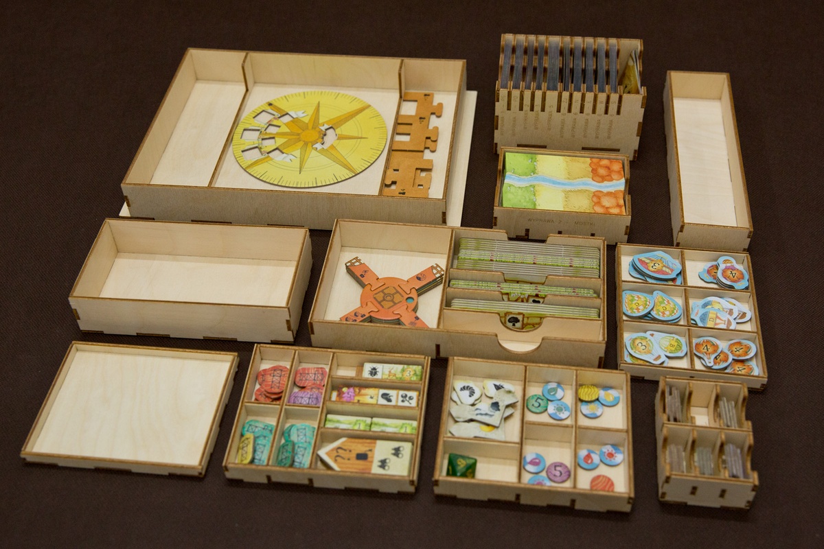 Insert pasujący do gry Łąka - Dodatek Księga Wypraw - wszystkie elemnty - wersja ze sklejki