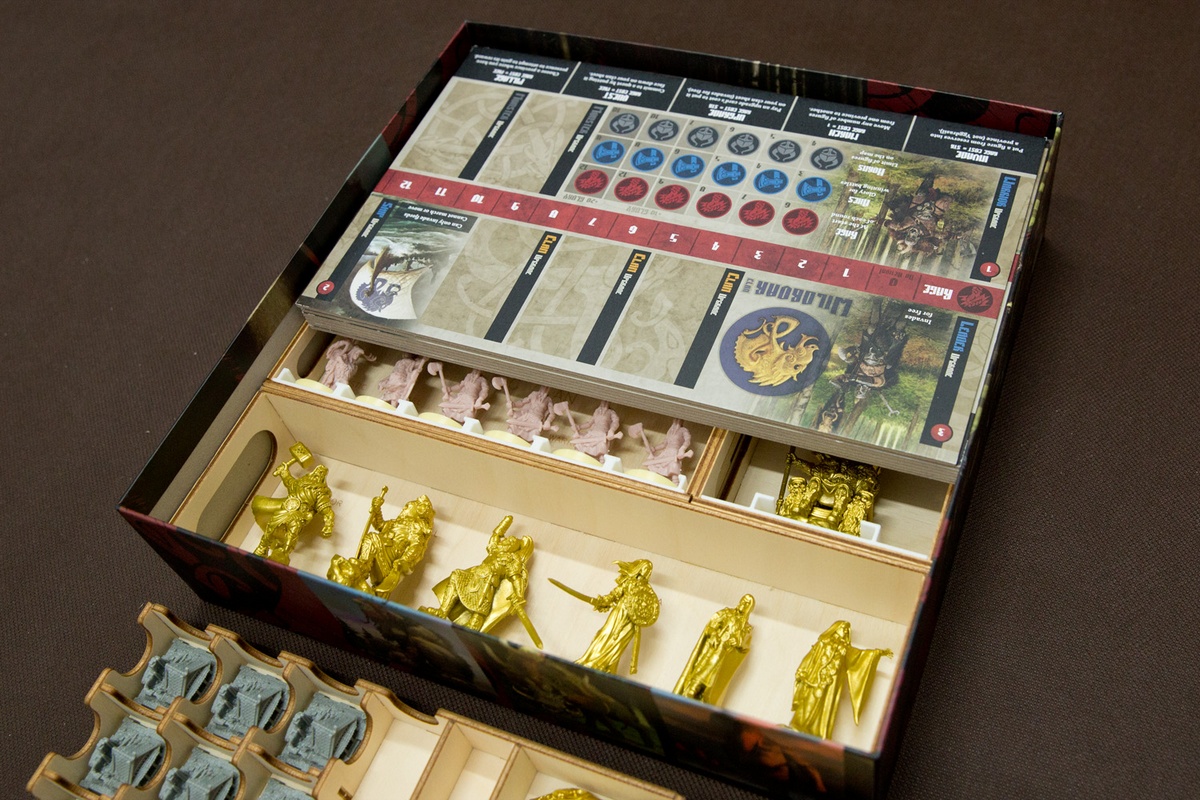 Insert do gry Blood Rage - Promos BOX - Ułożenie elementów w pudełku - wersja ze sklejki