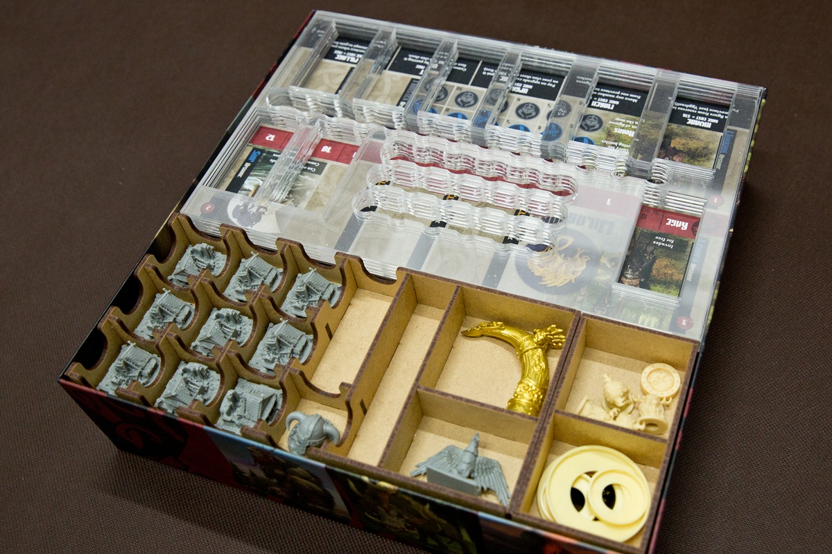 Insert do gry Blood Rage - Promos BOX - Ułożenie elementów w pudełku - wersja HDF