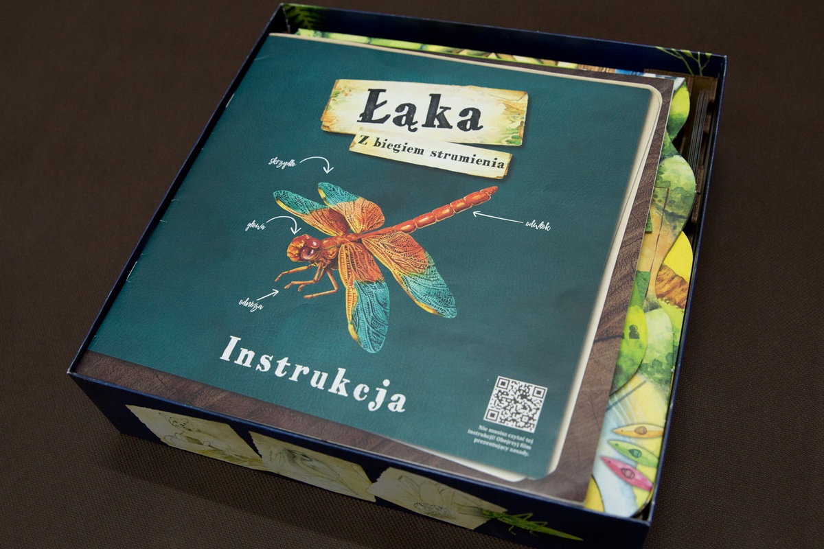 Insert pasujący do gry Łąka - Gra podstawowa z dodatkiem Z Biegiem Strumienia - Ułożenie elemntów w pudełku