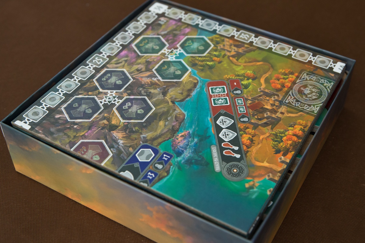 Insert do gry Reavers of Midgard - ułożenie elementów insertu w pudełku - HDF