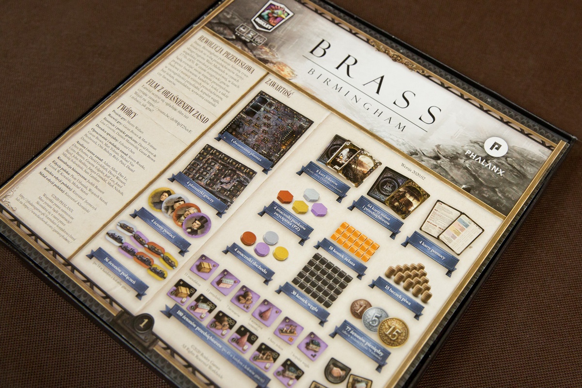 Insert pasujący do gry Brass - ułożenie gry Brass Birmingham - wersja HDF
