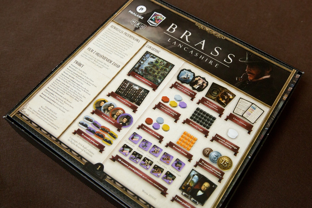 Insert pasujący do gry Brass - ułożenie gry Brass Lancashire - wersja HDF