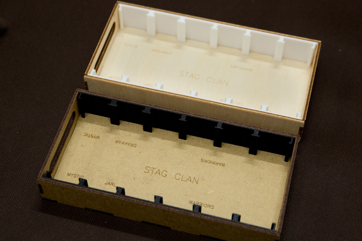 Insert do gry Blood Rage - Promos BOX - Pojemniki z figurkami Klanu Stag - wersja ze sklejki i HDF