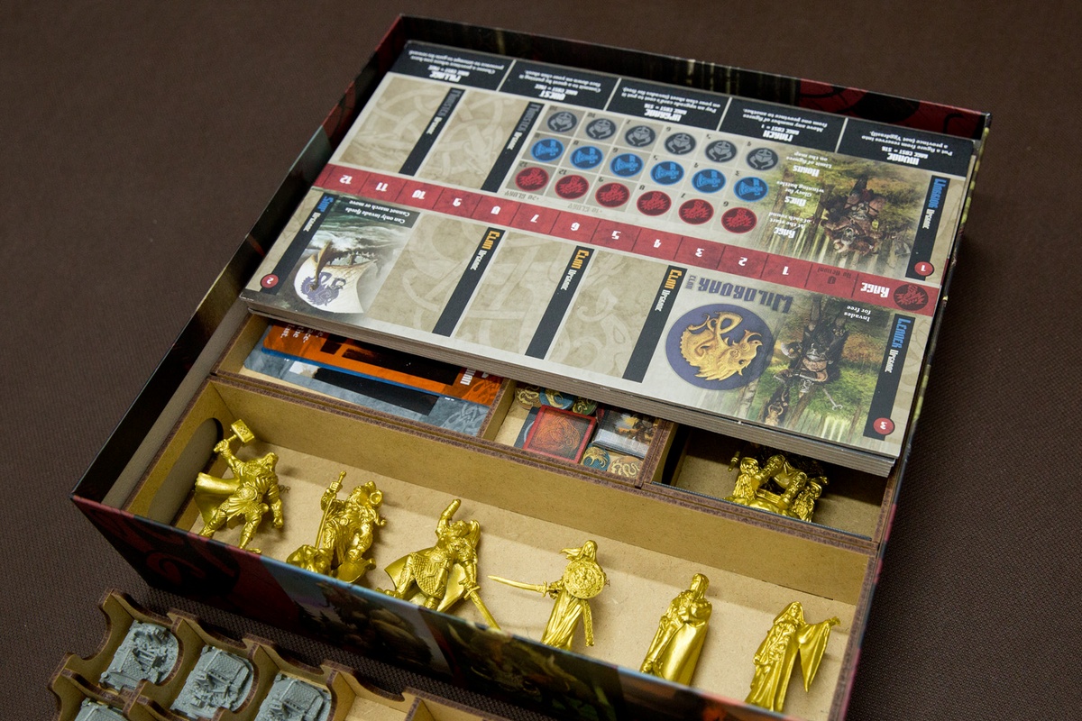 Insert do gry Blood Rage - Promos BOX - Ułożenie elementów w pudełku - wersja HDF