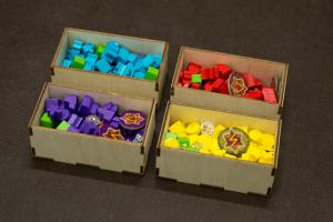 Insert reDrewno do gry Recall - 4 pojemniki na komponenty Gracza - wersja ze sklejki