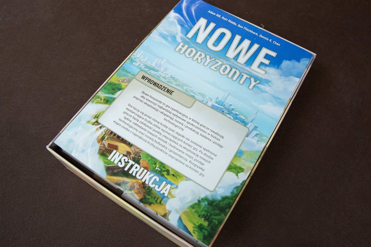 Insert pasujący do gry Nowe Horyzonty - ułożenie elemntów w pudełku