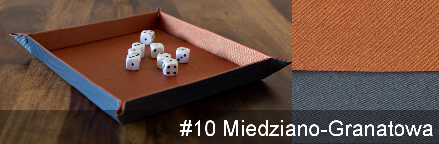 Tacka na kości (dice tray) - #10 Miedziano-granatowa